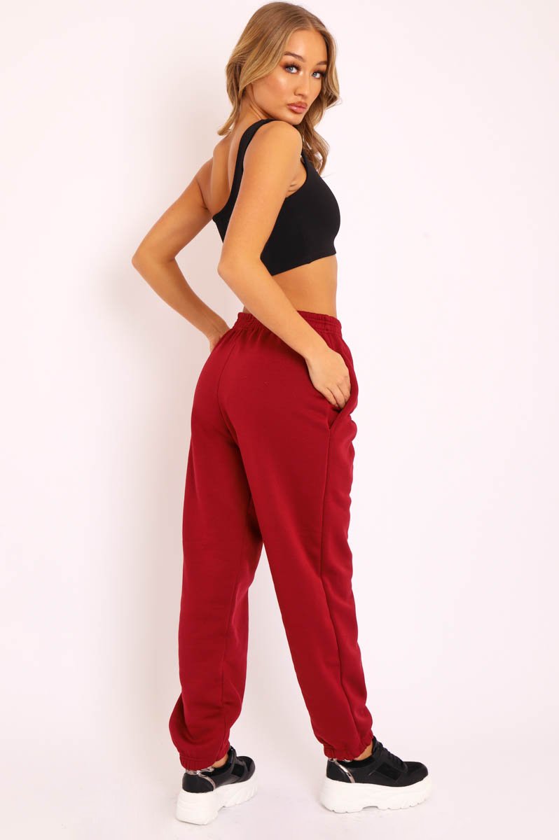 Wine Oversized Joggers - Erica-Joggers
