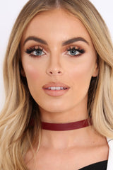 Wine PU Thin Choker - Esra-Chokers