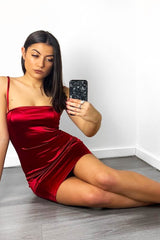 Wine Satin Bodycon Cut Out Back Dress - Shannie-Dresses