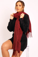 Wine Super Soft Long Scarf - Lillyana-Scarf