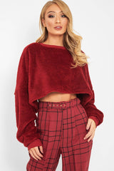 Wine Tartan High Waist Tapered Cigarette Trousers - Maddy-Trousers