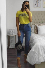 Yellow Amour Vintage Slogan T-shirt - Jennie-Tops