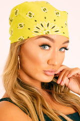 Yellow Bandana Hair Scarf - Dalya-Hair