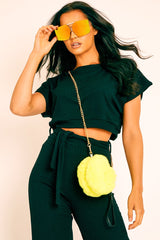 Yellow Fluffy Circle Bag - Gola-Bags