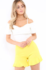 Yellow Frill Shorts - Abi-Shorts