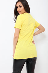 Yellow Guilty Slogan T-shirt - Ava-Tops