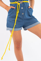 Yellow Rope Gold Detail Belt - Tory-Belts