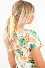 Yellow Tie Dye Scrunchy - River-Hair