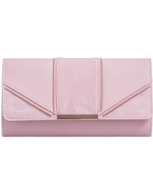 Zip Effect Clutch - Celeste-Bags
