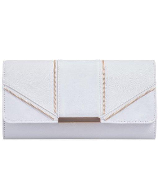 Zip Effect Clutch - Celeste-Bags