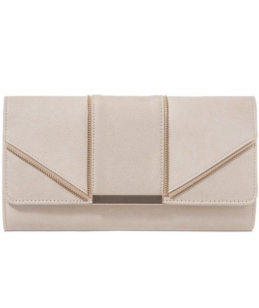 Zip Effect Clutch - Celeste