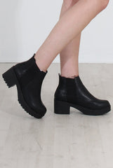 Zohey Black Croc Ankle Boots-Boots