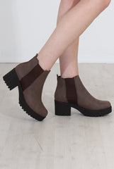 Zohey Brown Ankle Boots-Boots