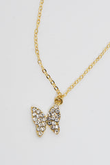 Gold Butterfly Pendant Bracelet - Ivana