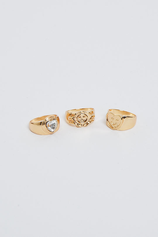 Gold Statement Ring Pack - Janae