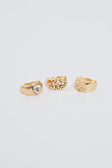 Gold Statement Ring Pack - Janae