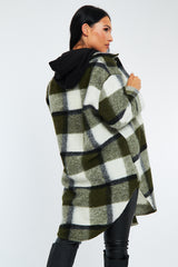 Khaki Checked Pocket Front Shacket - Dalani