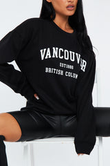 Black Oversized Vancouver Sweatshirt - Kyran