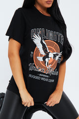 Black Logo Printed T-Shirt - Cree