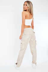 Stone Slit Hem Shell Cargo Joggers - Kasey