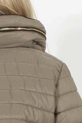 Light Khaki Padded Coat - Zara